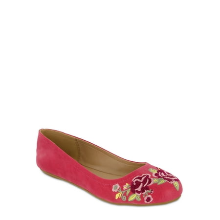 

The Pioneer Woman Embroidered Sueded Ballet Flats Women s