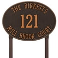 thumbnail image 1 of Hawthorne Estate 3-Line Address Lawn Plaque in Oil Rubbed Bronze, 1 of 1