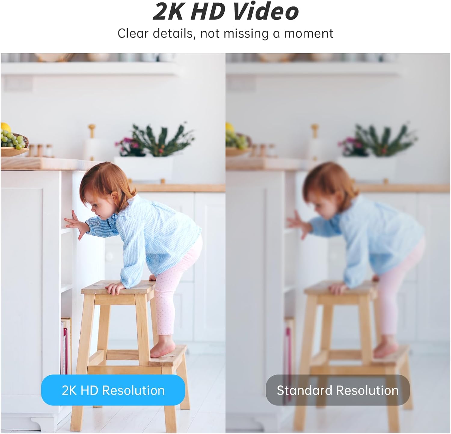 Jqimn 2K Indoor Security Camera with 360° Pan-Tilt and Night Vision photo 5