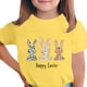 thumbnail image 2 of Blusas y camisas de manga corta con cuello redondo Camiseta estampada de manga corta de Pascua para niños Cuello redondo Manga corta Casual Versátil Para niñas Niños Top de poliéster, 2 of 5