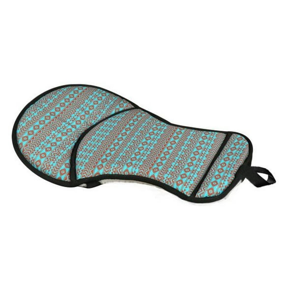 Showman Teal & Brown Southwest Diamond Print Seat Saver