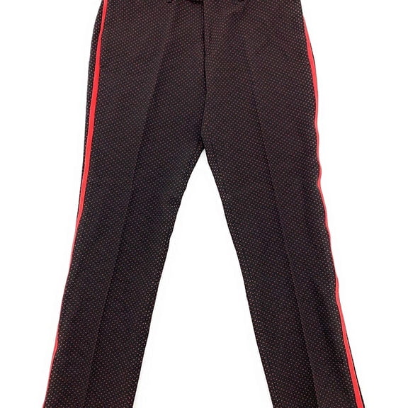 Tallia Mens Dot Stretch Dress Pant Slacks, Black, 36W x 30L