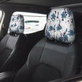 thumbnail image 2 of Kdxio Lilies Flowers Pattern Print 2 Piece Car Head Rest Covers Set Auto Front/Rear Seats Headrest Cover Universal Fit Most Cars,Sedan, SUV, 2 of 9