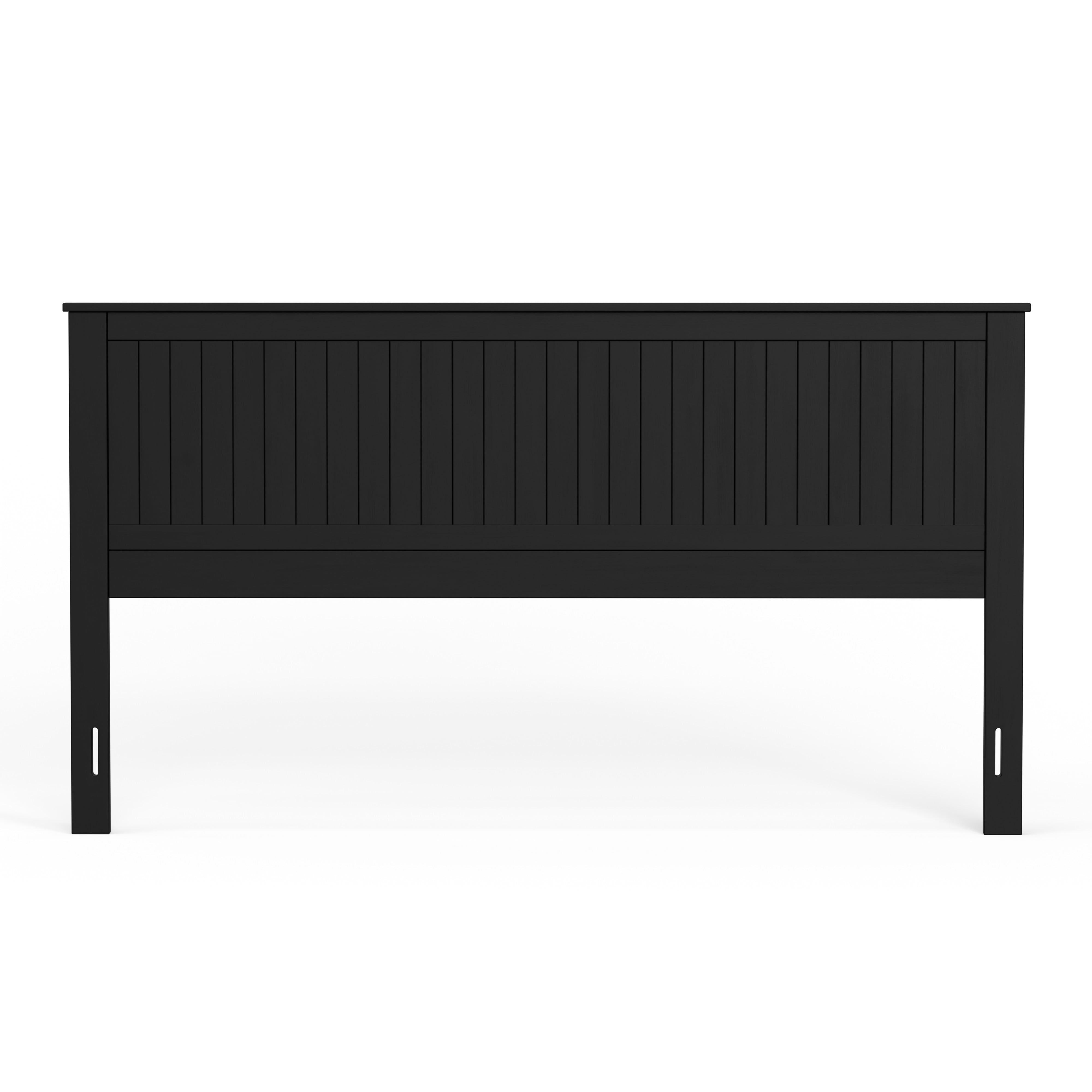Wainscott Wood Panel Headboard in Black -  King Size