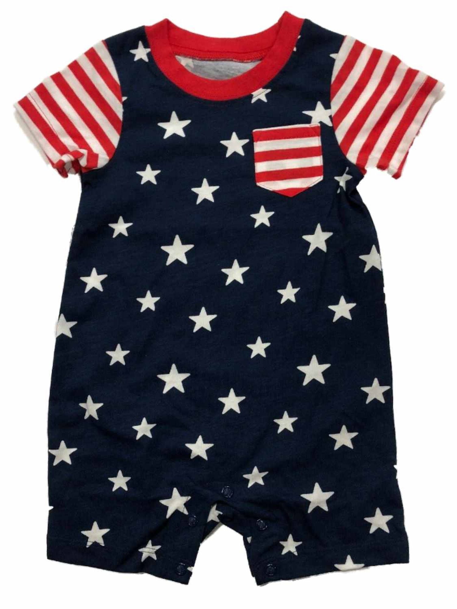 4th of july baby romper
