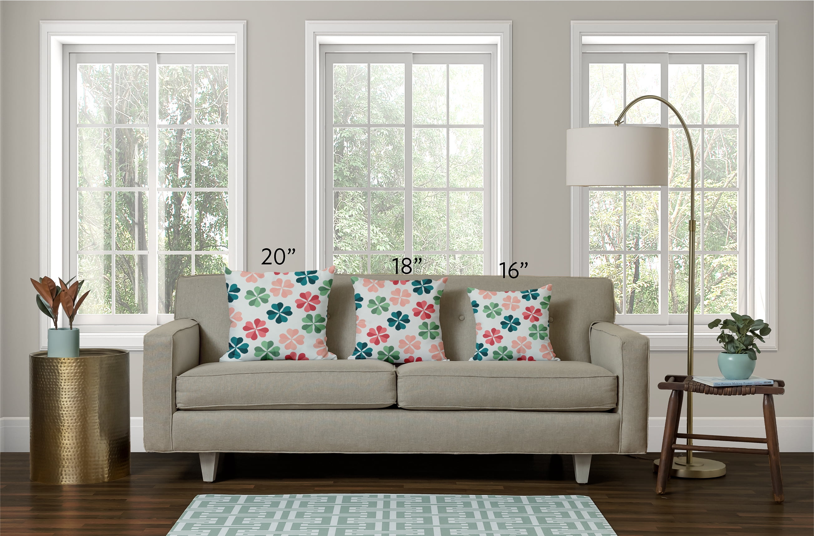 Simply Daisy 18" x 18" Modern, Contemporary St. Patrick's Day Polyester Throw Pillow