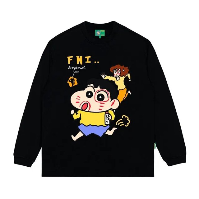 Suéter Kawaii Crayon Shin-chan dibujos animados Anime Y2K chica picante algodón manga larga moda suelta Casual deportes pareja Top otoño
