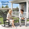 thumbnail image 3 of YUSAZENS Lumber Rocking Chair Outdoor HDPE High Back Porch Rocker Chairs for Adults All Weather Resistant Furniture for Patio Garden Deck Black, 3 of 9