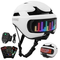Smart Bike Helmet with LED Light for Adults & Teens – Bicycle Helmet with Turn Signals, Customizable Patterns, APP & Remote Control for Cycling, Mountain & Road Bikes, Electric Scooters, Skateboards