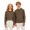Z-20Green, variant on Ruyang Girls Crewneck Striped Shirts Kids Boys Long Sleeve Cotton Thermal T-Shirt Fall Winter Warm Base Layer Top