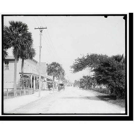 Historic Print, Beach Street, Daytona, Fla., 16" x 20"