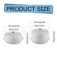 thumbnail image 3 of Microwave Steamer,Multifunctional Microwave Vegetable Steamer with a Transparent Lid,Cookware Micro Wave Dish,Kitchen Cooking Steamers for Cooking Dumplings,Vegetable(2 Layer), 3 of 8