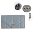 thumbnail image 5 of XOXO Women’s Small Powder Blue Vegan Leather Quilted Fold Wallet withCrossbody Strap, 5 of 6