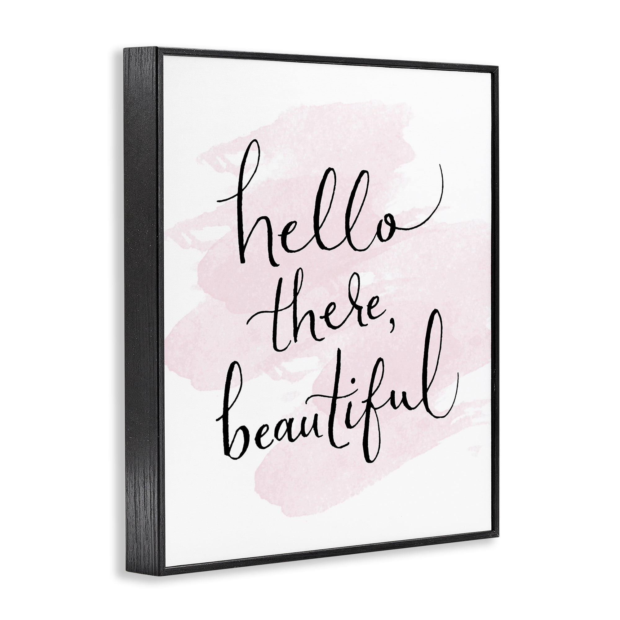 Stupell Industries Hello There Beautiful Beauty & Fashion Painting Black Framed Art Print Wall Art, 24 x 30