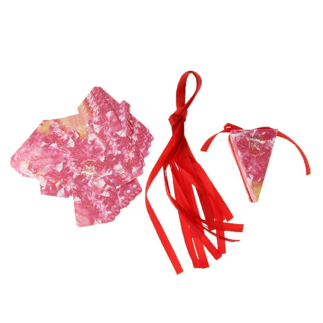 10 Piezas Cajas De Dulces Con Cinta De Papel A Triangular Para Principiantes Producción Instrumentos Musicales Rosa roja