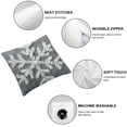 thumbnail image 4 of Acheng Soft Square Christmas Snowflake Home Decorative Canvas Throw Pillow Covers Cushion Covers Pillowcases for Sofa Bed Chair,Set of 2 White, 4 of 6