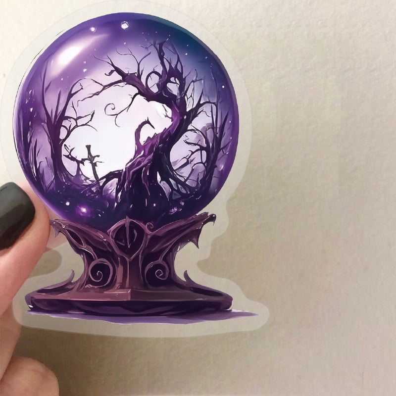 50PCS Transparent Bottom Gothic Witch Magic Cartoon Sticker DIY Decoration PVC Waterproof Skateboard Notebook Graffiti Toy