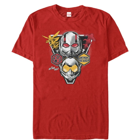 Men's Marvel Ant-Man and the Wasp Masks Graphic Tee Red Large