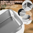 thumbnail image 6 of 2 Pack Stainless Steel Litter Box for Kittens,15.7"×11.8"×2.8" Mini Metal Litter Pan Low Entry for Small Kitten and Senior Cat,Kitty Shallow Litterbox for Guinea Pig,Puppy,Hamsters Toilet, 6 of 6