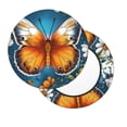 thumbnail image 2 of Lsque Spring Butterfly Flowers Pattern Round Bar chair cushion covers Velvet Fabric Premium Comfort Protects from Scratches and Stains for 14-17 Inch Chair-13 inch, 2 of 7