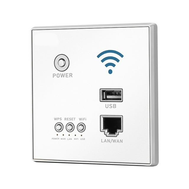 A Través del Encutador Inalámbrico 86 Cifrado de WPS de Tipo 300Mbps HOGAR INTELIGENTE A Través del Enrutador Wifi de la Pared para la Oficina de la Oficina del Hotel Hotel
