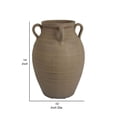 thumbnail image 5 of Fely 14 Inch Vase, Premitive Urn with 3 Handles, Brown, Transitional Style, 5 of 5