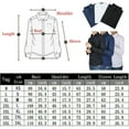 thumbnail image 2 of Mens Dress Shirts Regular Fit Long Sleeve Casual Button Down Shirt for Men, 4XL, Navy Blue, 2 of 8