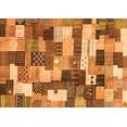 thumbnail image 1 of Ahgly Company Indoor Rectangle Checkered Orange Modern Area Rugs, 5' x 8', 1 of 4