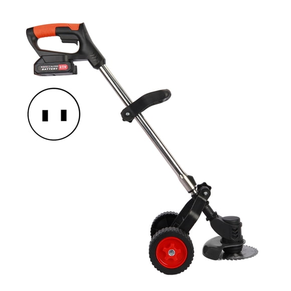 21V Cordless Lawn Mower | 3-in-1 Brush Cutter & Grass Trimmer | 2000mAh Battery & D-Handle