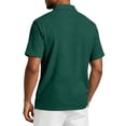 thumbnail image 5 of Fabrcox Mens Short Sleeve Polo Shirts Collared Henley Men's Linen Shirts Lightweight Relaxed Fit Color Block Travel Outdoor Mens Golf Shirts Green XXXL, 5 of 7