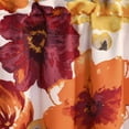 thumbnail image 3 of Lush Decor Fenêtre Rideau Valance Leah Floral Isolé Oeillet, 18" L, Rouge et Orange, 3 of 5