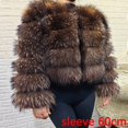 thumbnail image 1 of MAOMAOKONG Super Hot Winter Women Luxury Thick Real Raccoon Fur Coat Natural Fox Fur Jacket Plus Size Furry Jackets Female Vest, 1 of 5