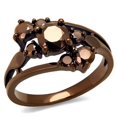 thumbnail image 1 of Women IP Coffee Light Brass Ring with AAA Grade CZ in Light Coffee - Size 9, 1 of 1
