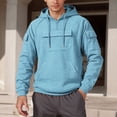 thumbnail image 2 of Kureaily Hooded Sweatshirt Autumn Winter Warm Casual Sporty Pullover With Multiple Pockets For Outdoor Activities Mens Casual Sweatshirts, 2 of 4