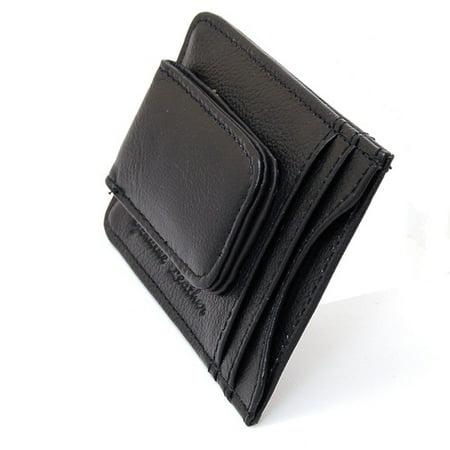 - Mens Leather Money Clip Slim Front Pocket Wallet Magnetic ID Credit Card Holder