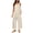 Beige, variant on Womens Waffle Knit Jumpsuit Casual Wide Leg Jumpsuits Oversized Long Rompers Open Back Loose Overalls, Limited Time Clearance ###