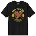 thumbnail image 7 of Spongebob Squarepants Larry's Gym Mussel Beach Adult Black Crew Neck Short Sleeve T-shirt-XL, 7 of 7