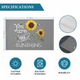 thumbnail image 6 of Sunflowers Placemats Set of 6, Modern Bee You Are My Sunshine Grey Placemats for Dining Table, Place Mats for Kitchen Tabletop, Waterproof Wipeable Dining Table Mats Set, 6 of 9