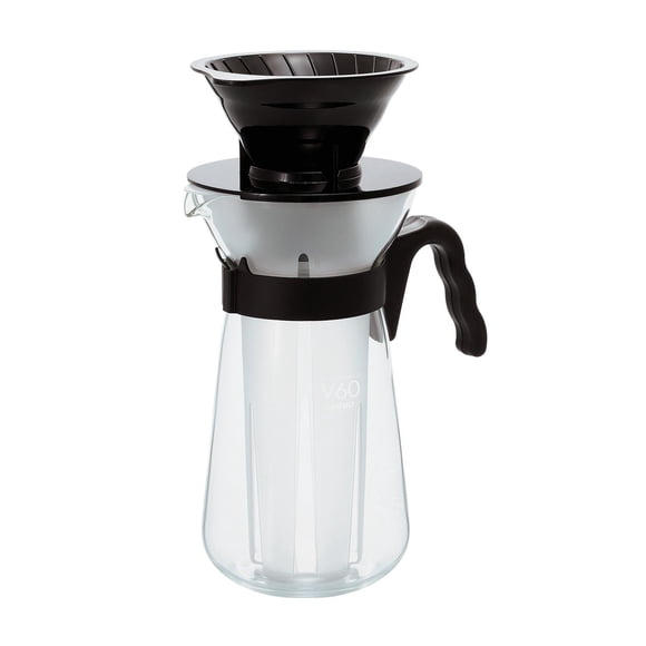 Hario V60"Fretta" Cafetera caliente y helada, 700 ml, color negro HARIO NA