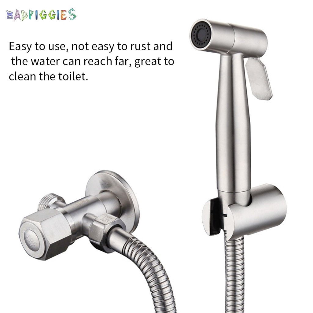 Bad Piggies Stainless Steel Hand Held Toilet Bidet Sprayer Shower Sprayer for Bathroom Self Cleaning