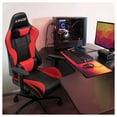 thumbnail image 6 of Lacoo Gaming Chair in Home Office PU Leather Reclining Gaming Chair Adjustable Adjustable Headrest and Lumbar Pillow, Red, 6 of 8