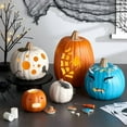 thumbnail image 2 of 9" Carvable Faux Halloween Pumpkin, 2 of 3
