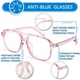 thumbnail image 3 of FEISEDY Blue Light Blocking Glasses Fake Nerd Clear Square Computer Lightweight Aviator Glasses Frame Oversized B3046, 3 of 13