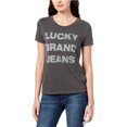 thumbnail image 1 of Camiseta gráfica Lucky Brand Jeans para mujer gris mediana, 1 of 1