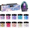 LET'S RESIN Chameleon Mica Powder, 10 * 5g Color Shifting Mica for Epoxy Resin/Tumbler, Saturated Chrome Pigment for Oil Painting,Slime,Nails
