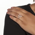 thumbnail image 2 of 18k White Gold Plated Triangle Fashion Ring, 2 of 3