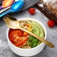 thumbnail image 5 of 2 In 1 Spoons Forks 5 Pieces Stainless Steel Reusable Metal Soup Dinner Spoons Camping Flatware, 5 of 5
