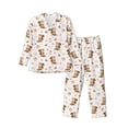 thumbnail image 1 of Balery Fall Squirrel Pijama para Hombre de Dos Piezas con Manga Larga, Conjunto de Dormir y Descanso Suave con Bolsillos-Large, 1 of 7