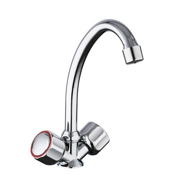 Classic Kitchen Faucets Dual Handle Kitchen Faucet, Cold Hot Water Mixer Aluminum Alloy Tap Rotatable Tap ,Versatile Features
