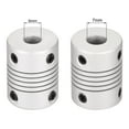 thumbnail image 2 of 6mm to 7mm Aluminum Alloy Shaft Coupling Flexible Coupler Motor Connector Joint L25xD19 2pcs, 2 of 6